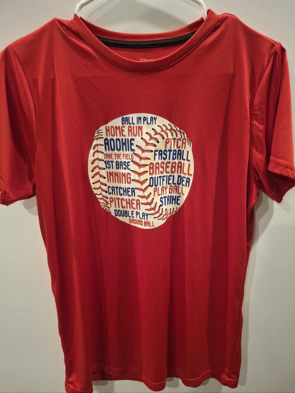 bcg Red Baseball Graphic Short Sleeve Tee